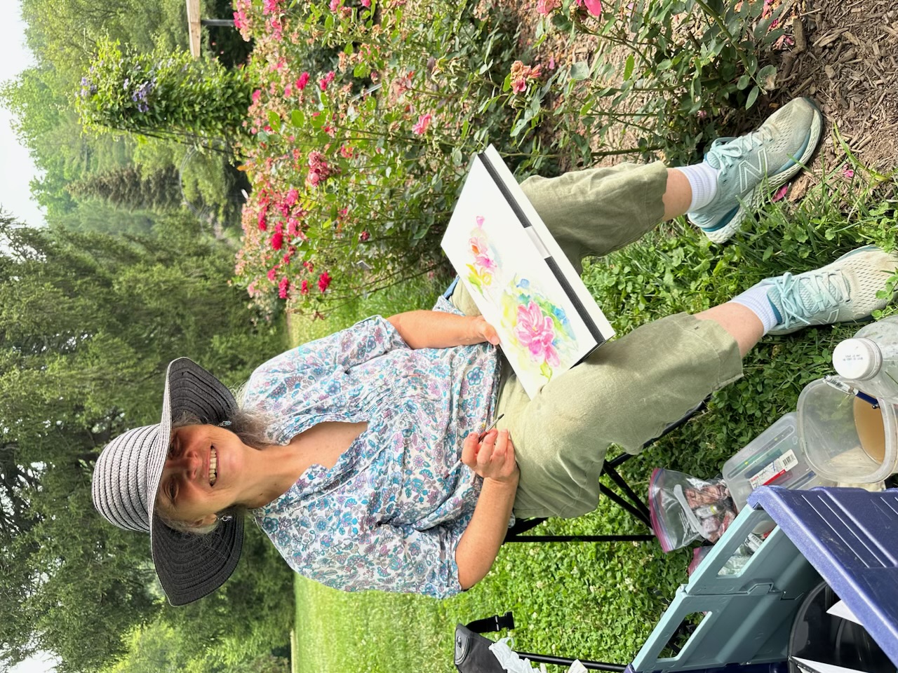 artist painting outdoors