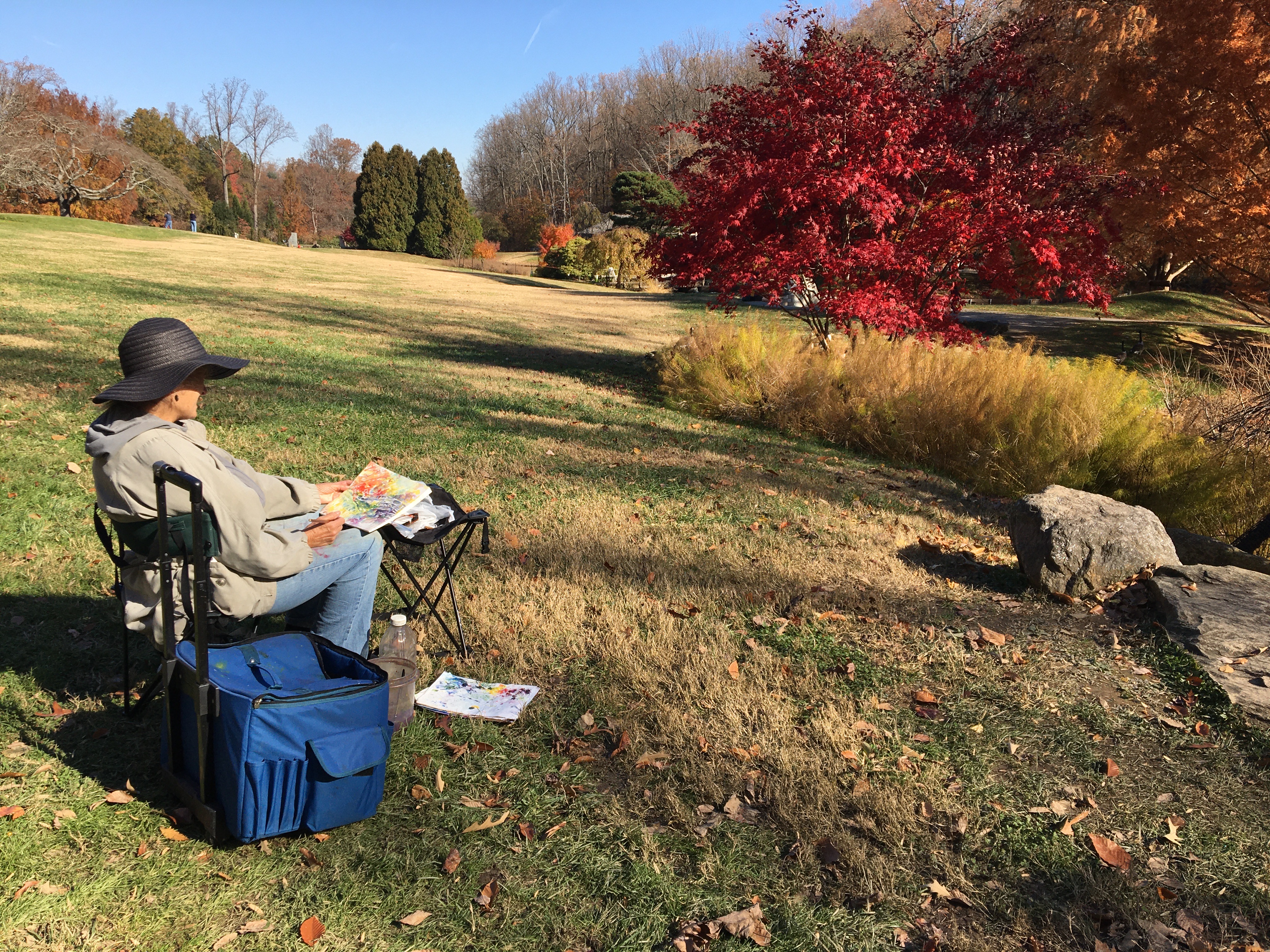 artist painting outdoors